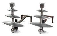 Samuel Marx (American, 1885-1964), USA, 1940s, a pair of andirons