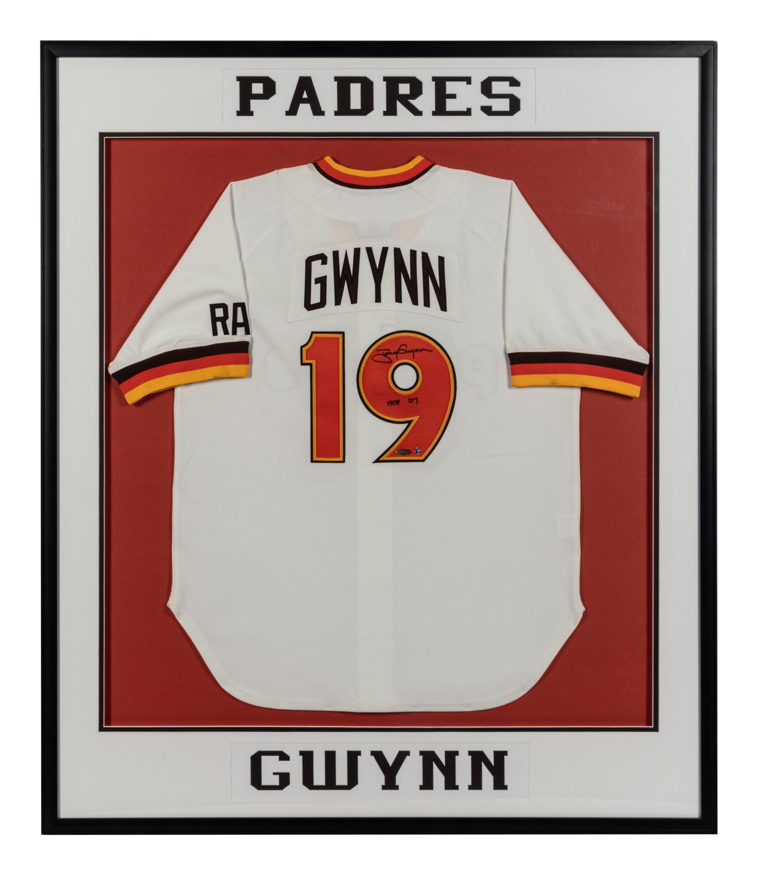 A Tony Gwynn San Diego Padres Signed Autograph Jersey Display (MLB Authenticated),