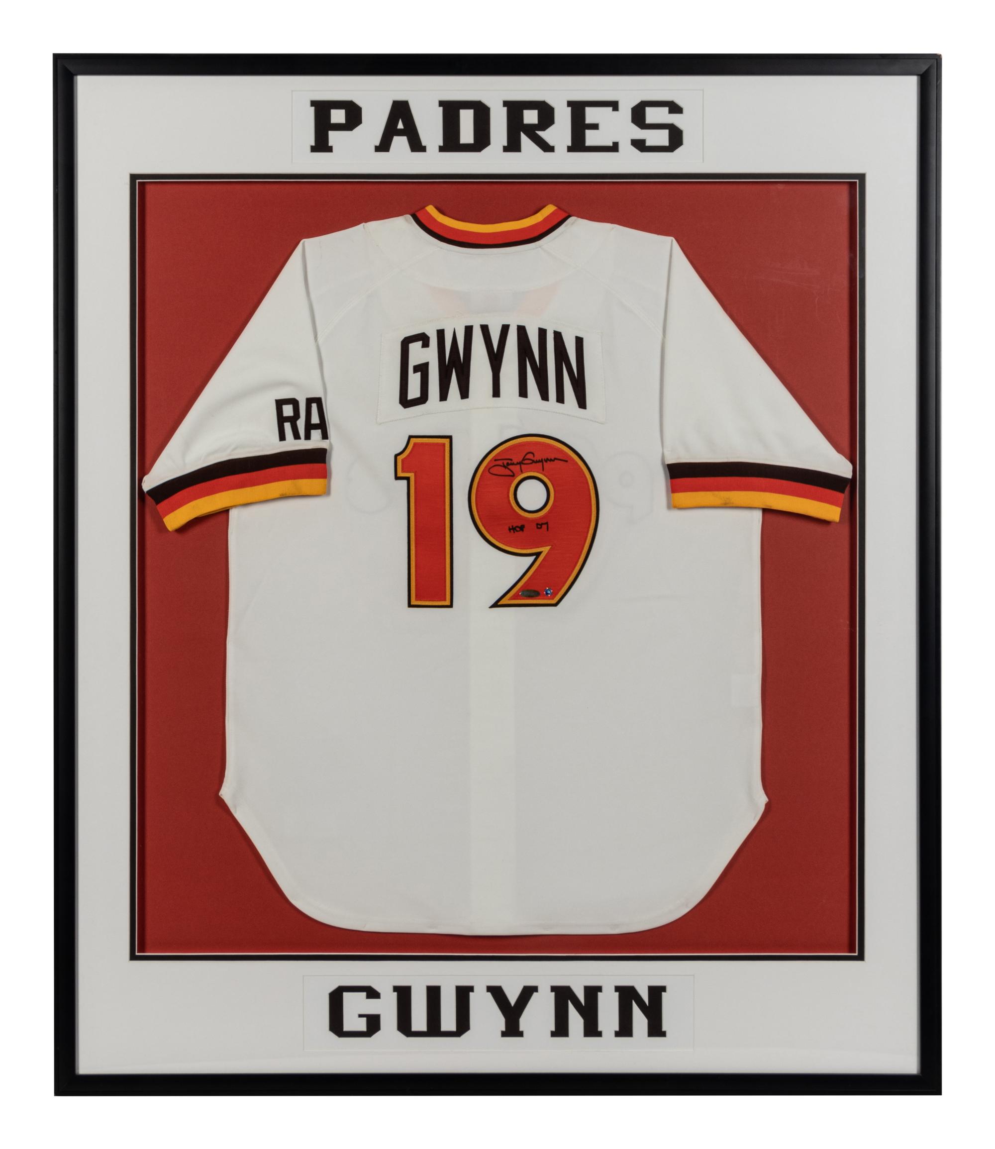 A Tony Gwynn San Diego Padres Signed Autograph Jersey Display (MLB Authenticated),