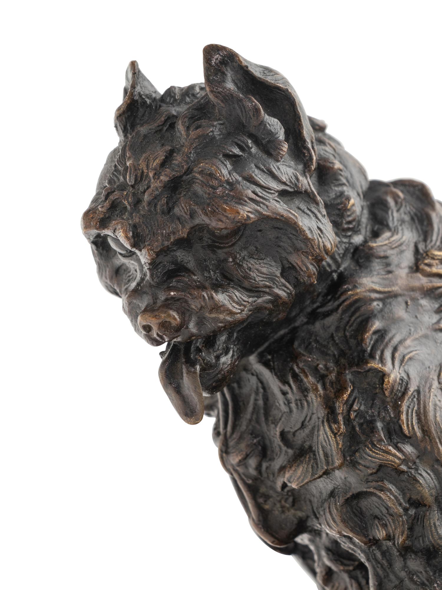 Three French Bronze Figures of Dogs