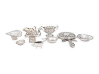 A Group of Nine Silver Holloware Articles