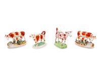 Four Staffordshire Cow Creamers — 18TH CENTURY