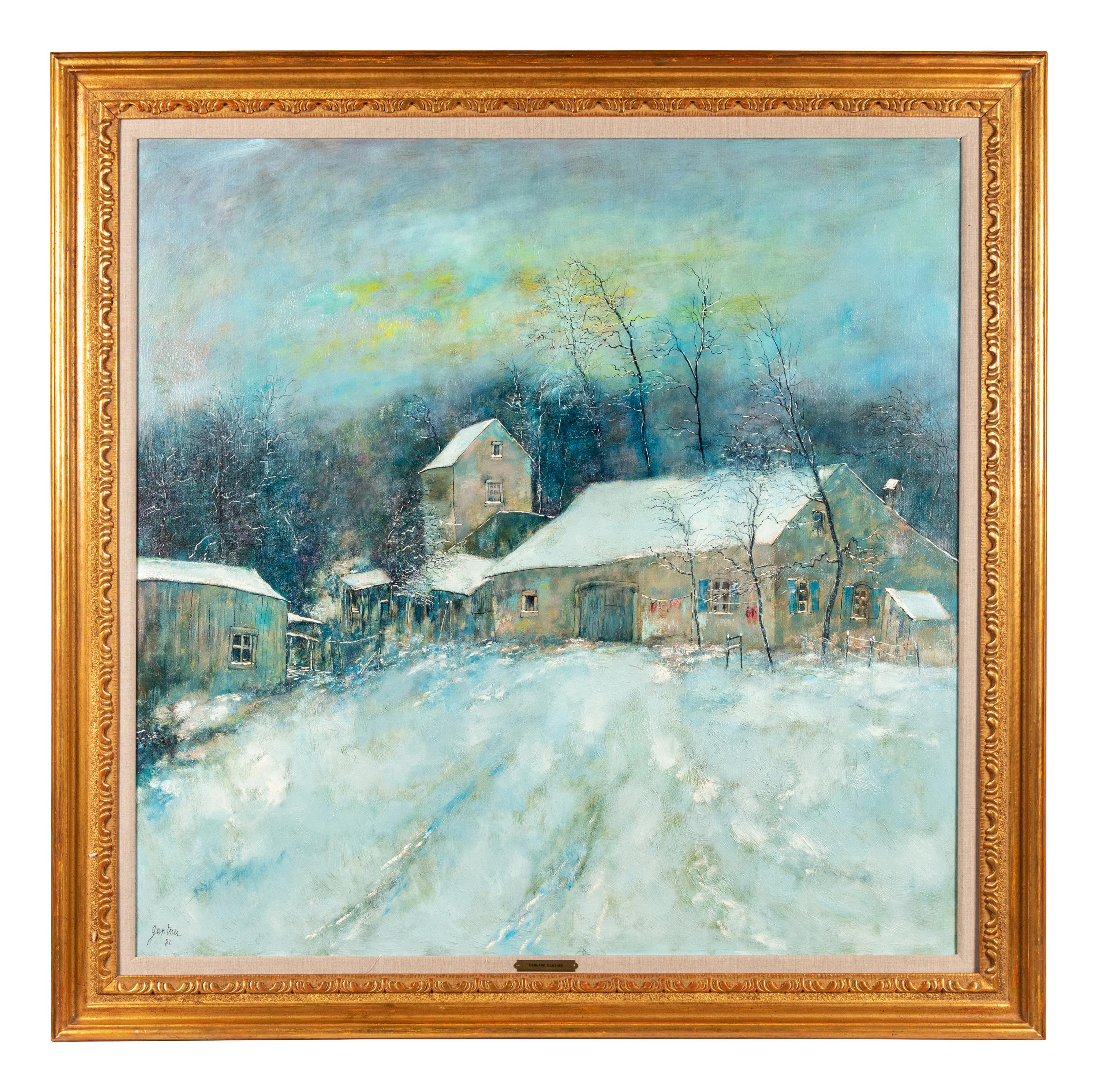 La chaumier sous la neige