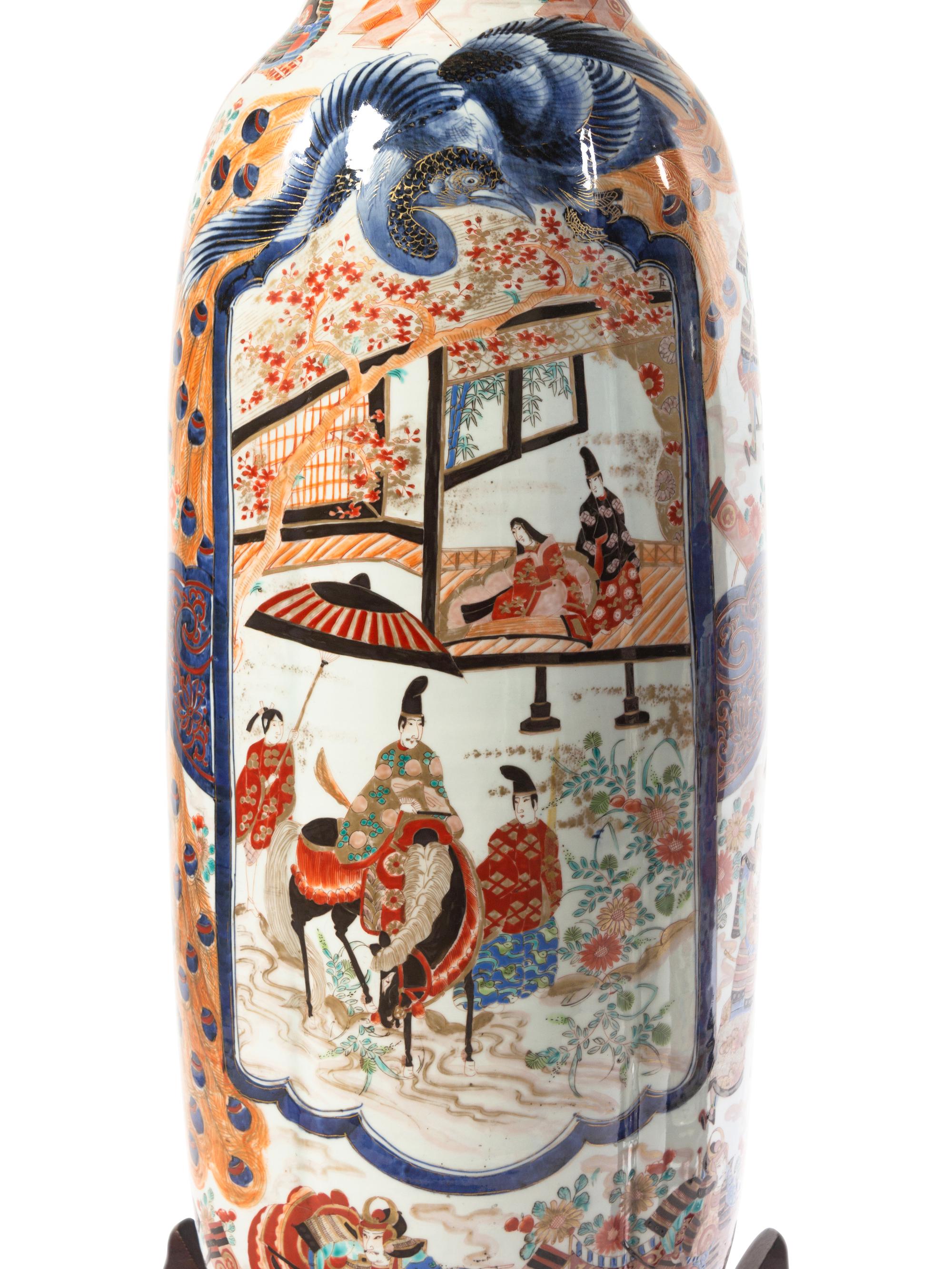 A Pair of Large Japanese Porcelain Vases