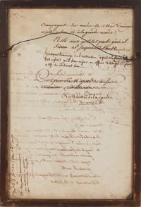 NAPOLEON I (1769-1821), Emperor of France. Partly printed document approved by Napoleon ("accordé Np"), 7 February 1810.