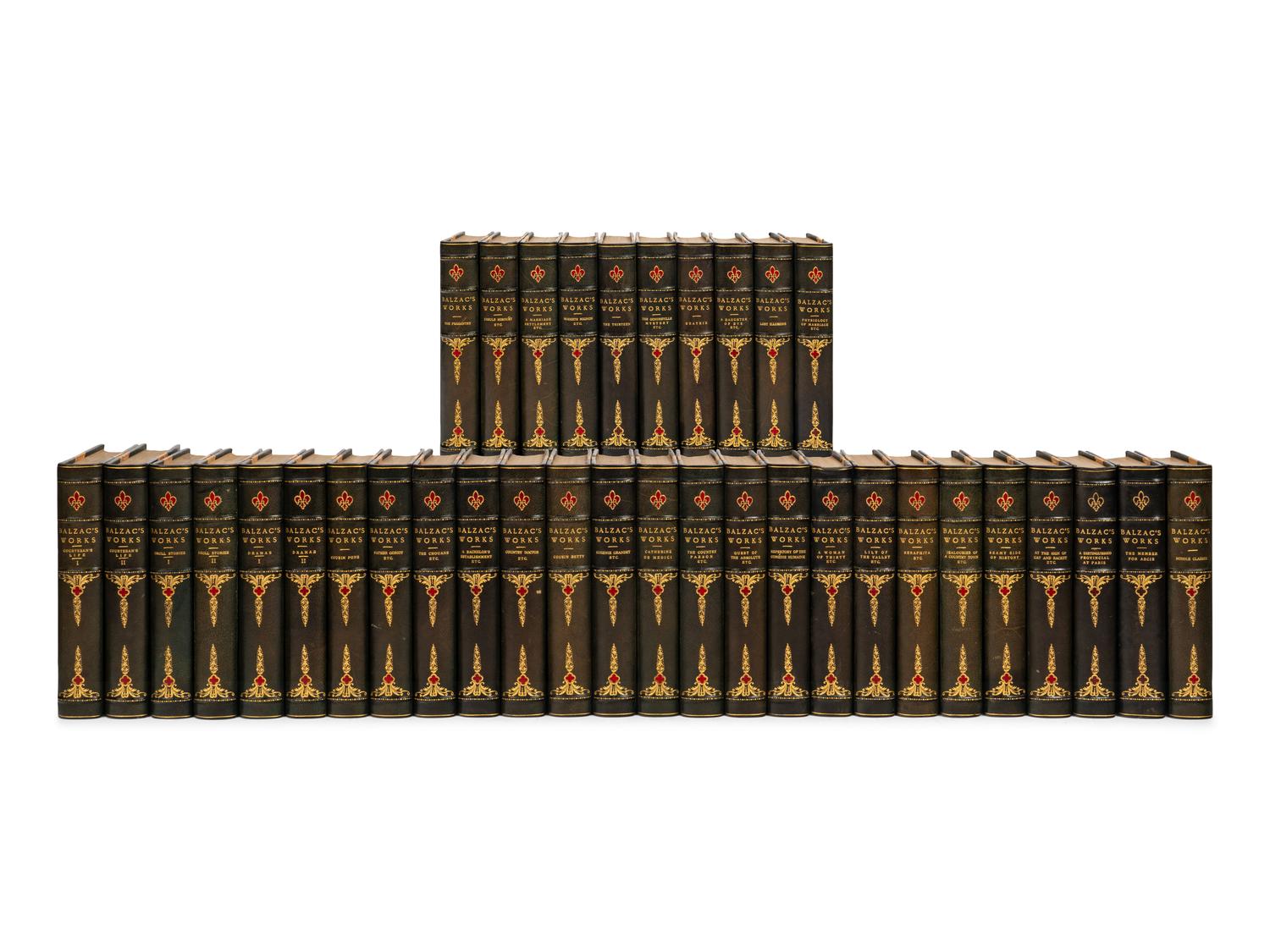 BALZAC, Honore de. The Novels and Dramas . New York: Croscup & Holby Company,1905.