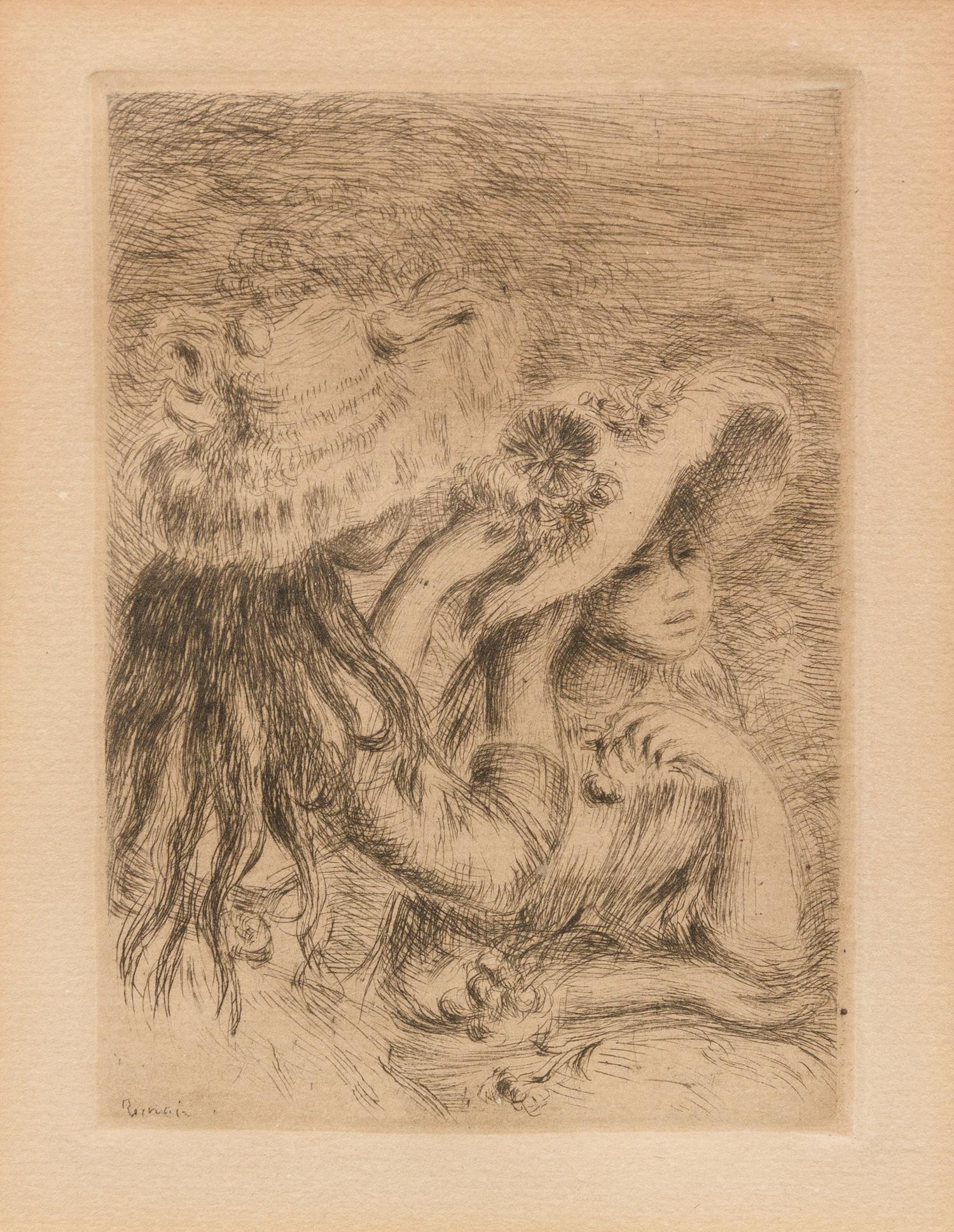 Pierre-Auguste Renoir, (French, 1841-1919), Le Chapeau Epingle (La Fille de Berthe Morisot et sa Cousine), c. 1894