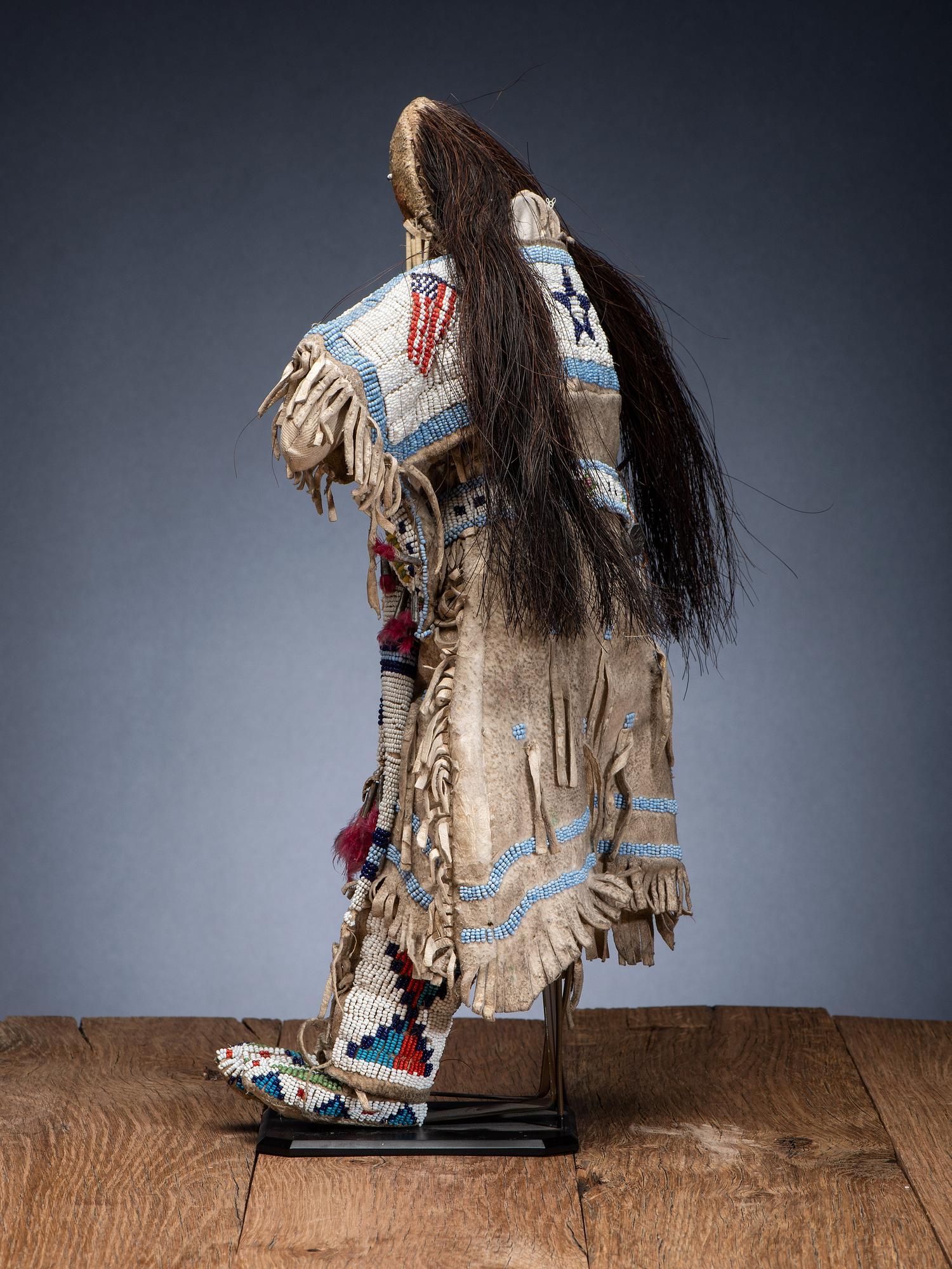 Sioux Doll, with American Flags