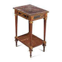 A French Ormolu Mounted Amboyna and Japanese Lacquer Table