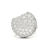 BOUCHERON, 'TENTATION MACARON' DIAMOND AND BLACK SAPPHIRE RING