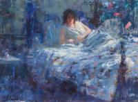 Richard Alan Schmid, (American, b. 1934), Woman in Bed