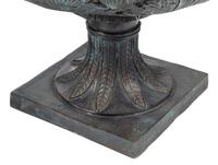 A Pair of Pompeiian Style Patinated Bronze Urns