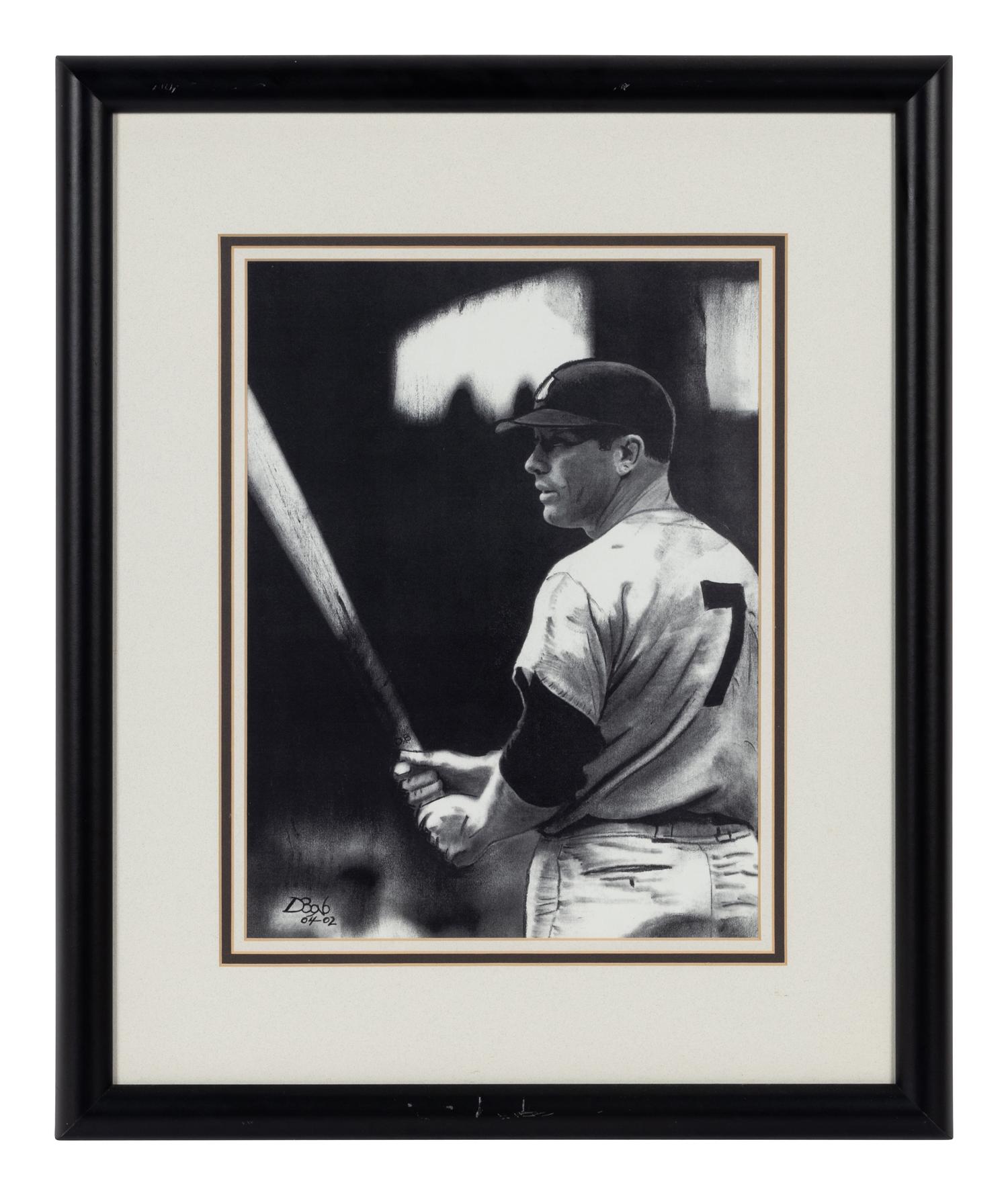 A Group of Seven Artworks Depicting Baseball Players Formerly Displayed at Mike Ditka’s Restaurant