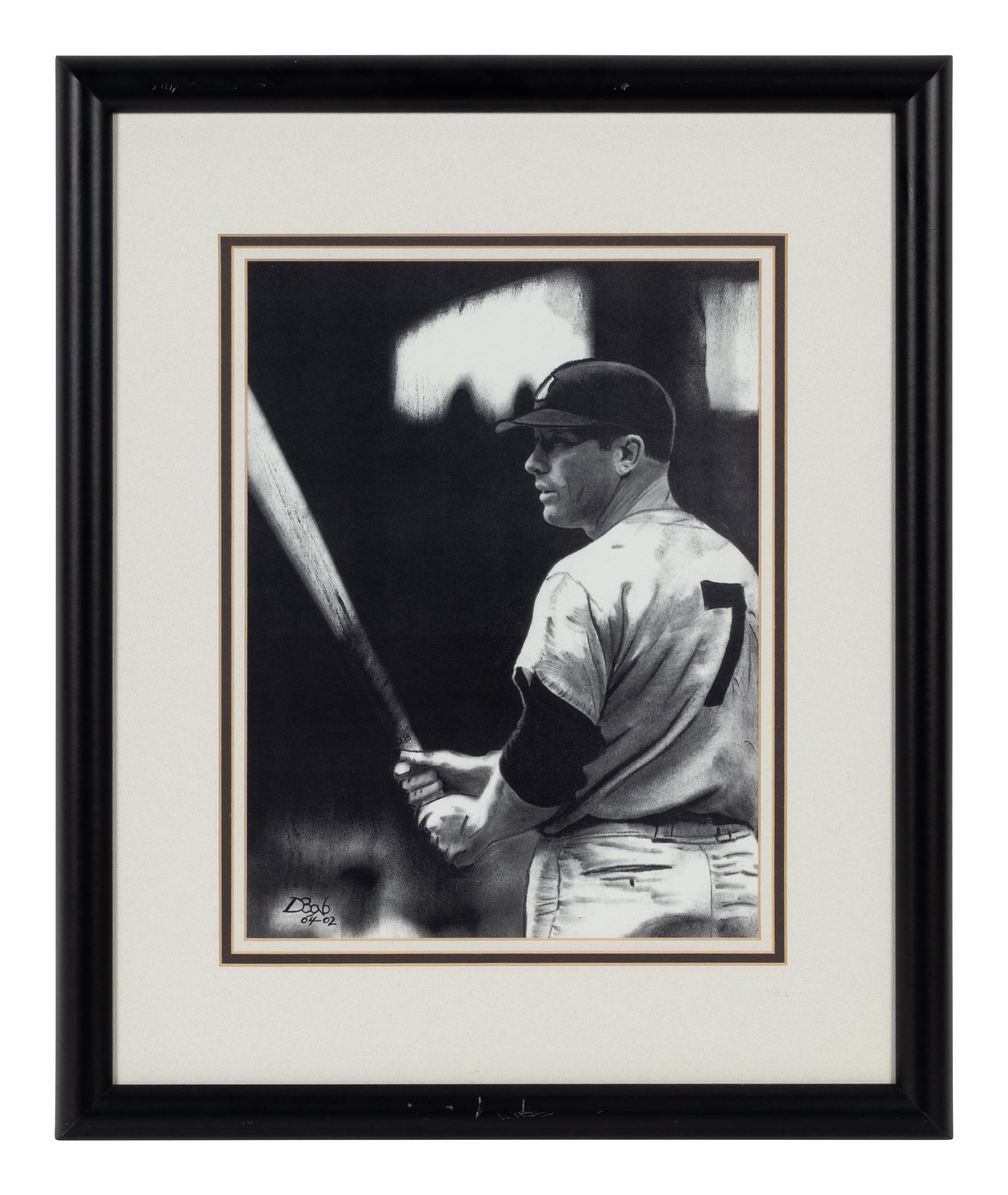 A Group of Seven Artworks Depicting Baseball Players Formerly Displayed at Mike Ditka’s Restaurant