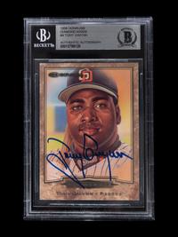 A 1998 Donruss Diamond Kings Tony Gwynn Signed Autograph Baseball Card No. 1 (Beckett Authentication Services BAS Certified),