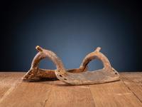 Comanche Child's Saddle Frame, with Decorated Antler Horn