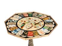 A George III Polychrome Painted and Parcel-Gilt Side Table
