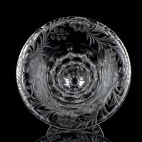 A Tuthill Intaglio-Cut Glass "Bishop's Hat" Bowl