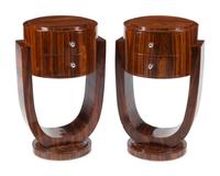 A Pair of Art Deco Style Two-Drawer Bedside Tables