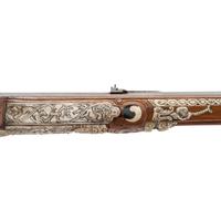 Contemporary Snaphance Rifle with Heavily Decorated Inlays by John B. Derrick (American, b.1936)