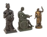Three Continental Bronze Figures
