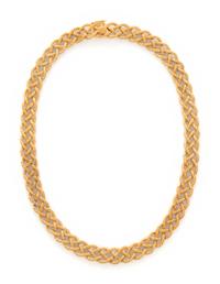 BUCCELLATI, YELLOW GOLD 'CREPE DE CHINE' NECKLACE