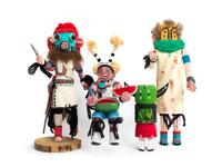 Eleven Hopi Kachinas Height of tallest 14 inches.