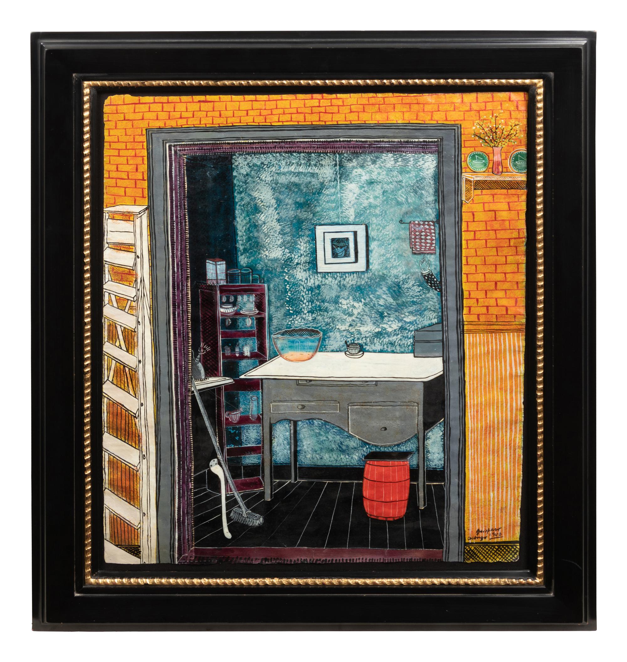 Untitled (Interior with Red Barrel)
