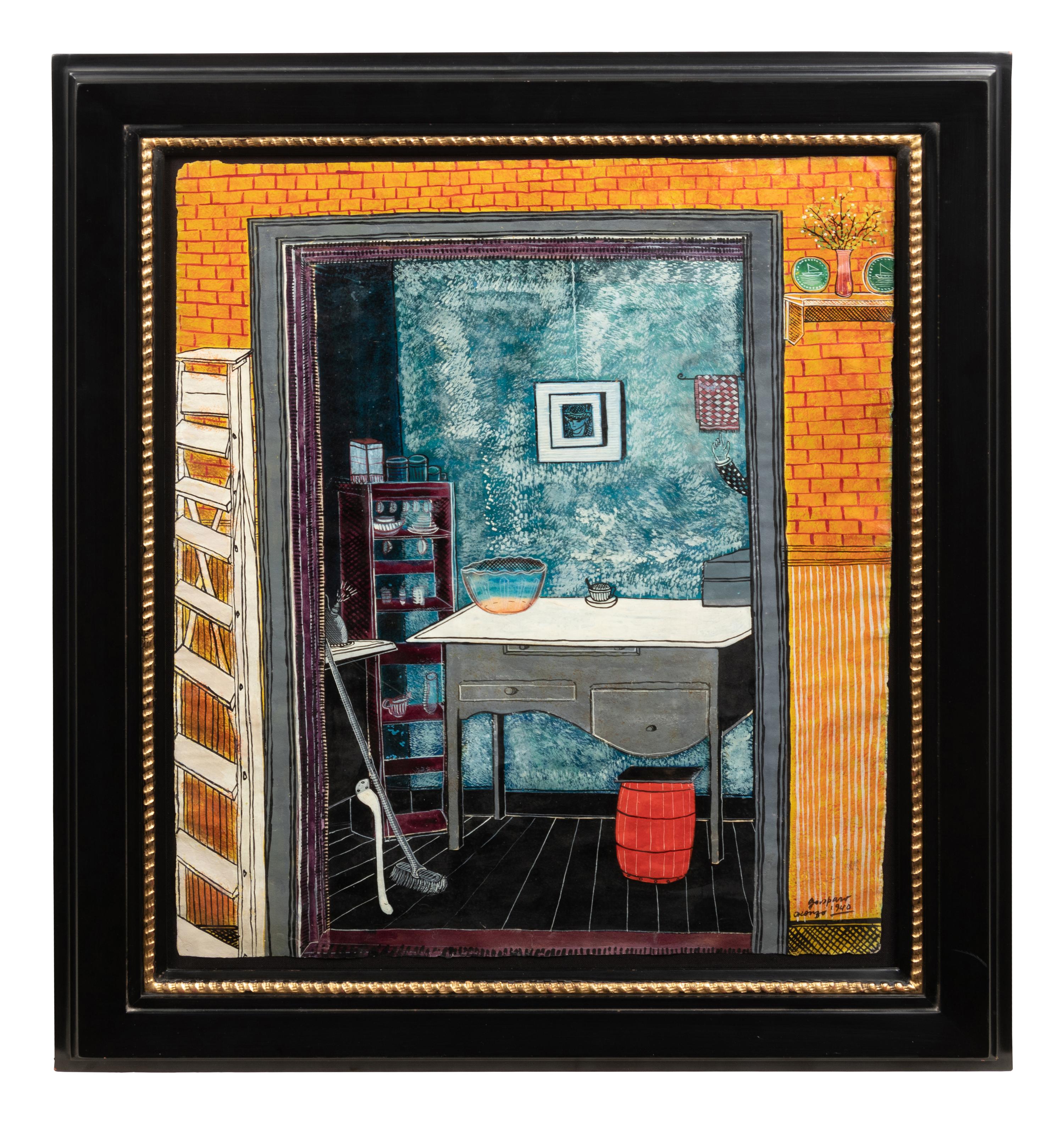 Untitled (Interior with Red Barrel)