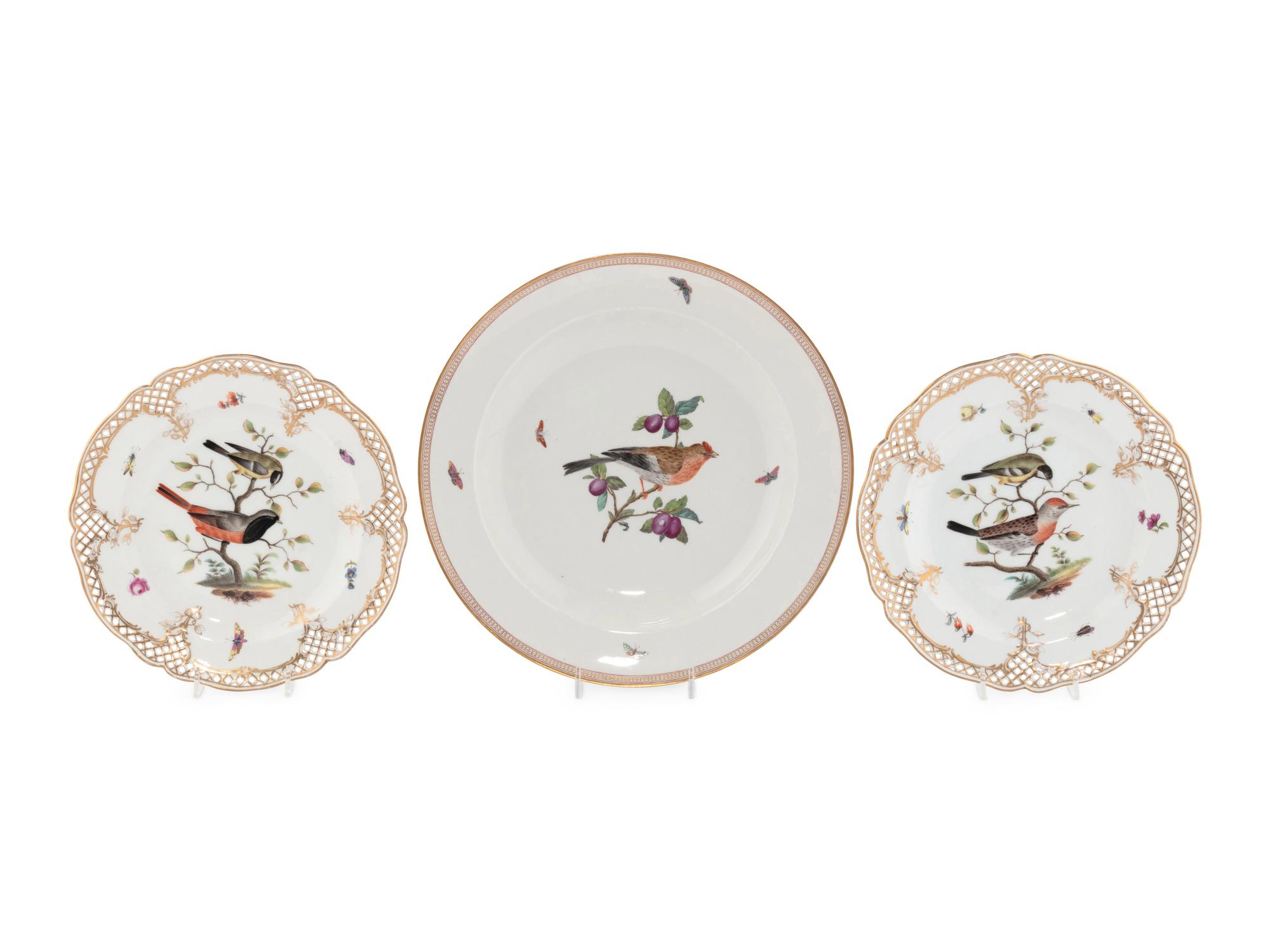 A Group of Three Berlin [K.P.M.] Porcelain Dishes