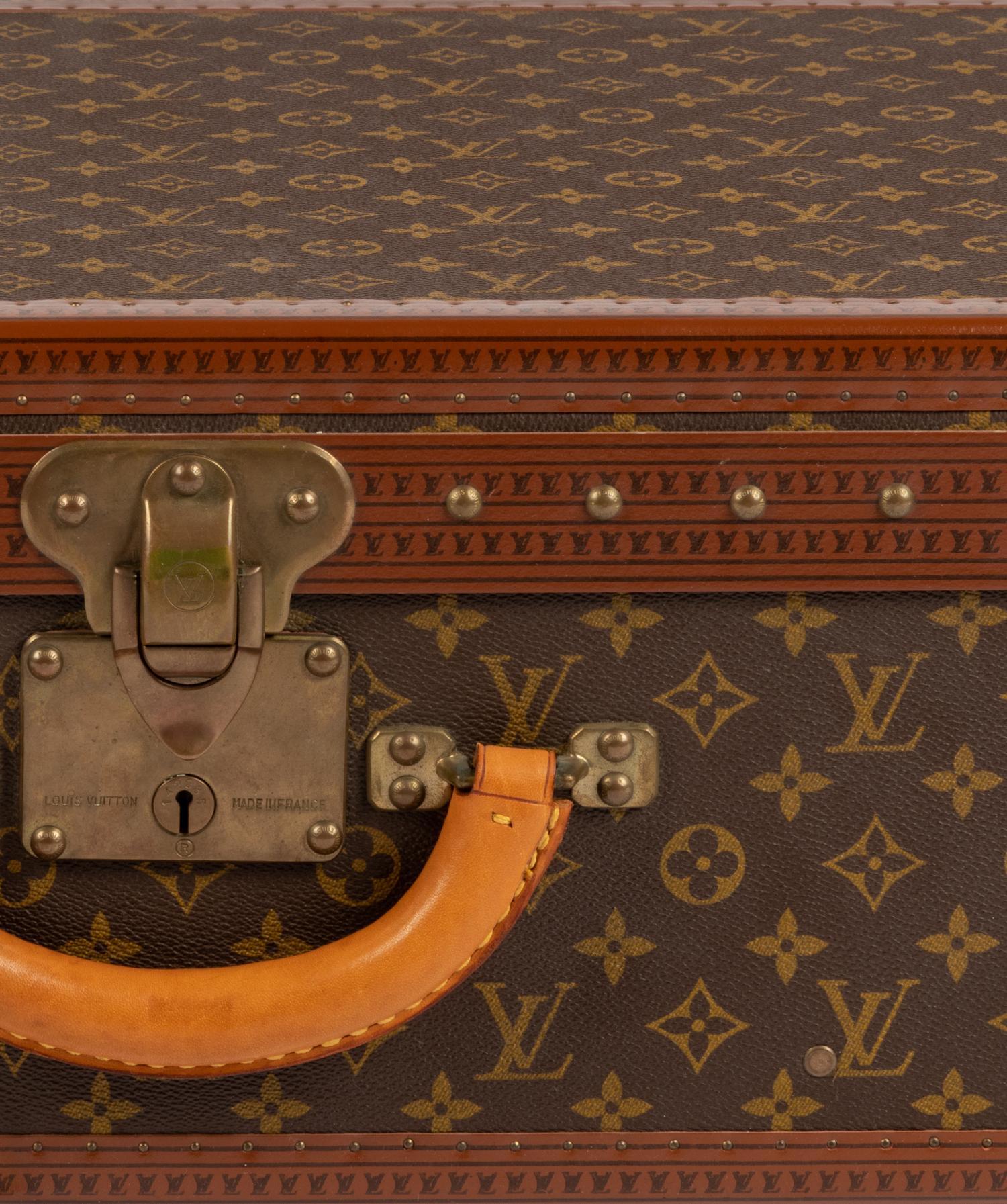 Louis Vuitton Alzer 70 Hard Side Suitcase in Monogram Canvas, Mid 20th Century