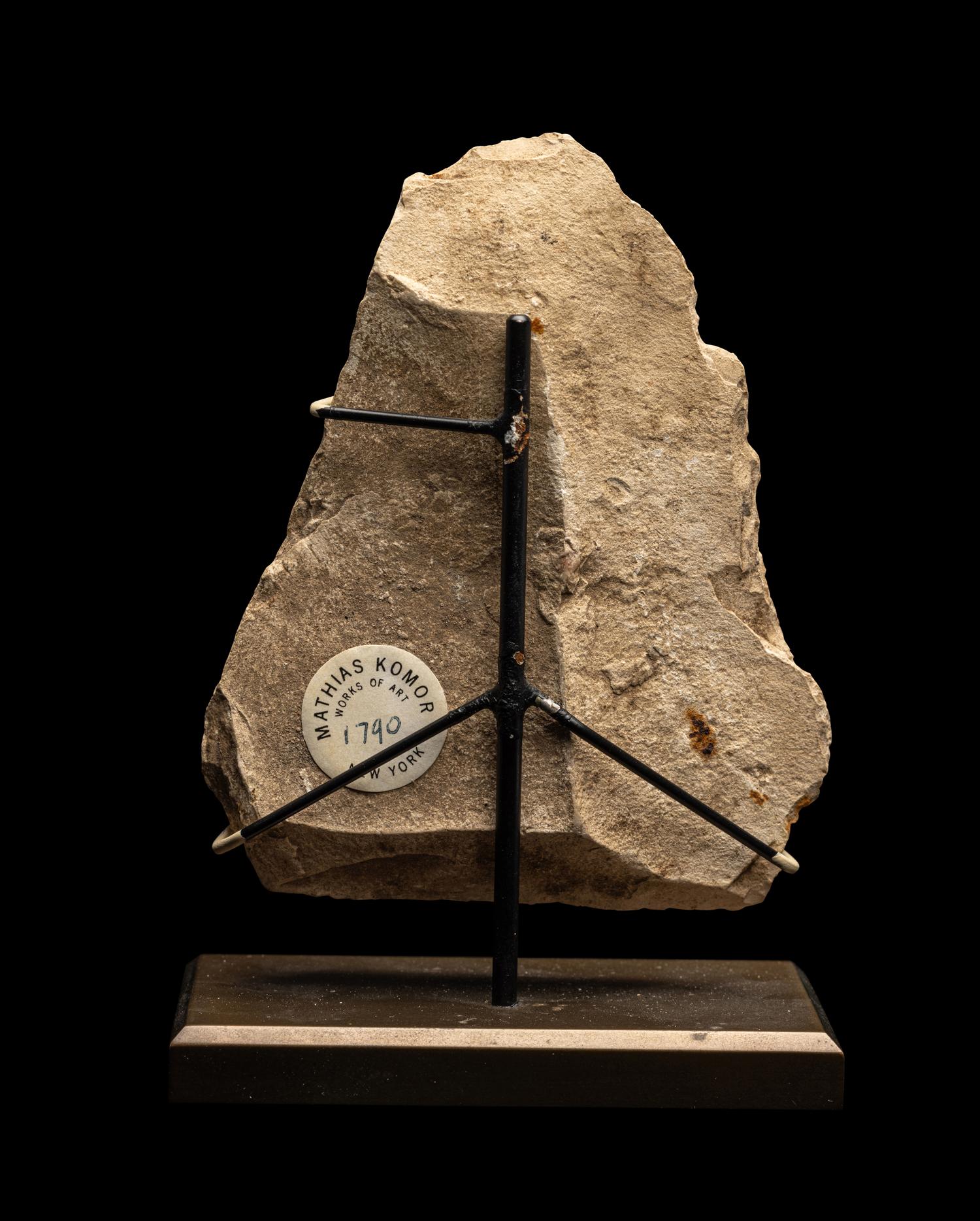 An Egyptian Limestone Ostracon with a Female Musician and Singing Goose