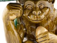 A Pair of Majolica Monkey Ornaments