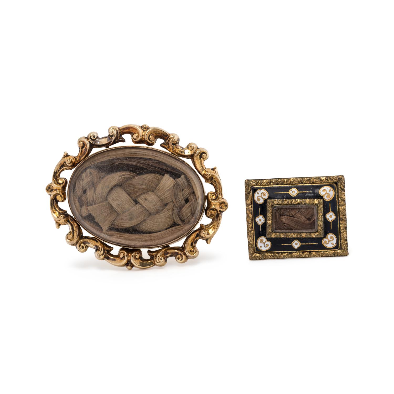 COLLECTION OF VICTORIAN MOURNING BROOCHES