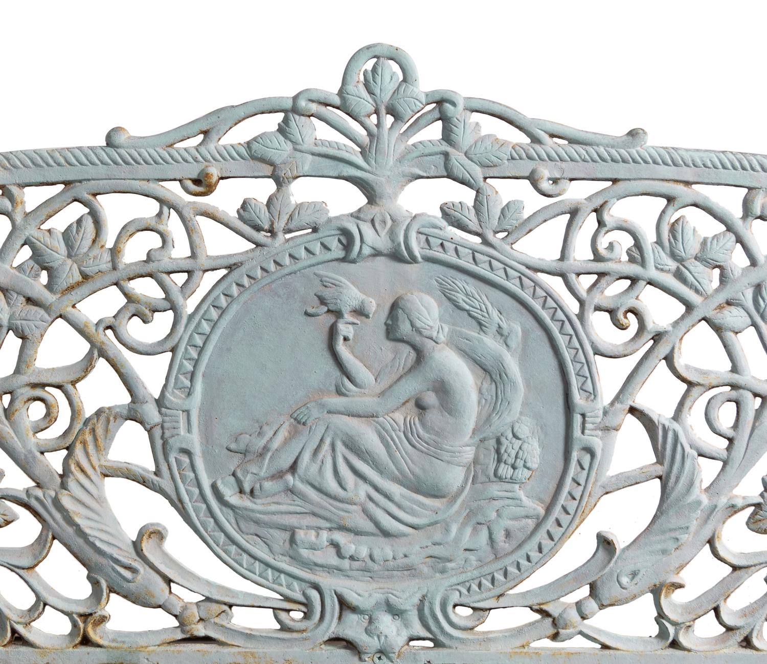 A Pair of Coalbrookdale Style Cast Iron Benches