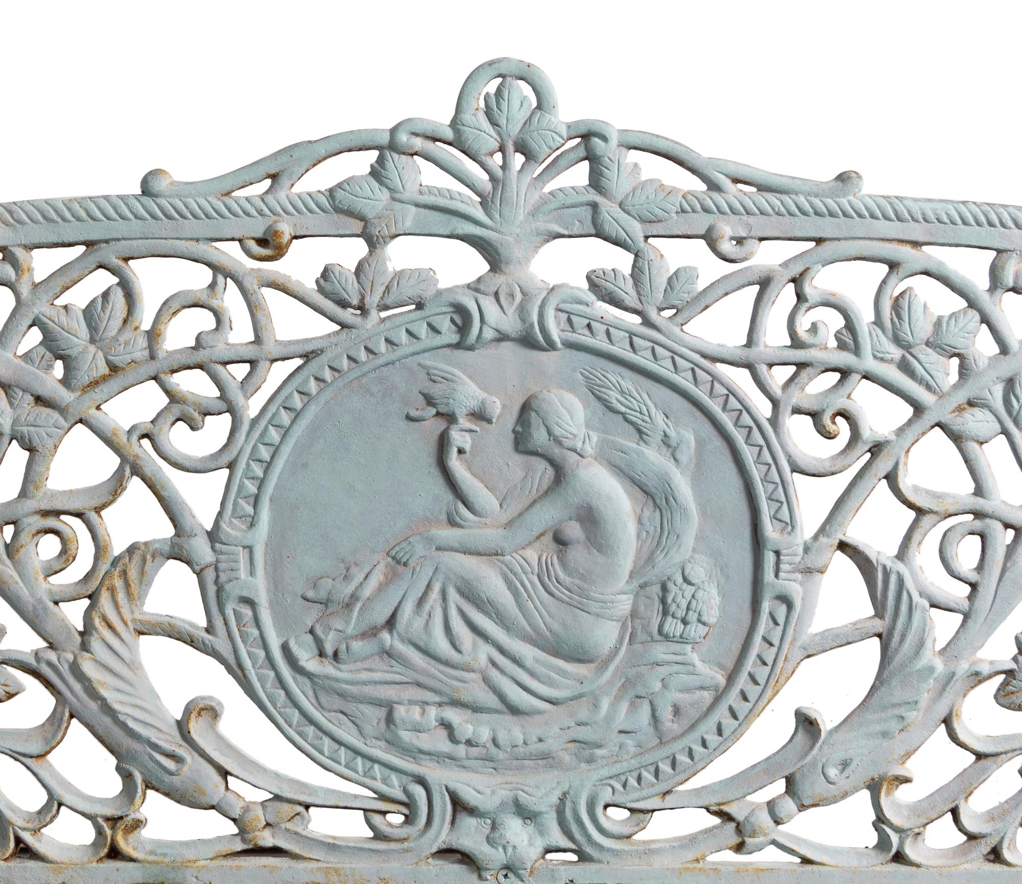 A Pair of Coalbrookdale Style Cast Iron Benches