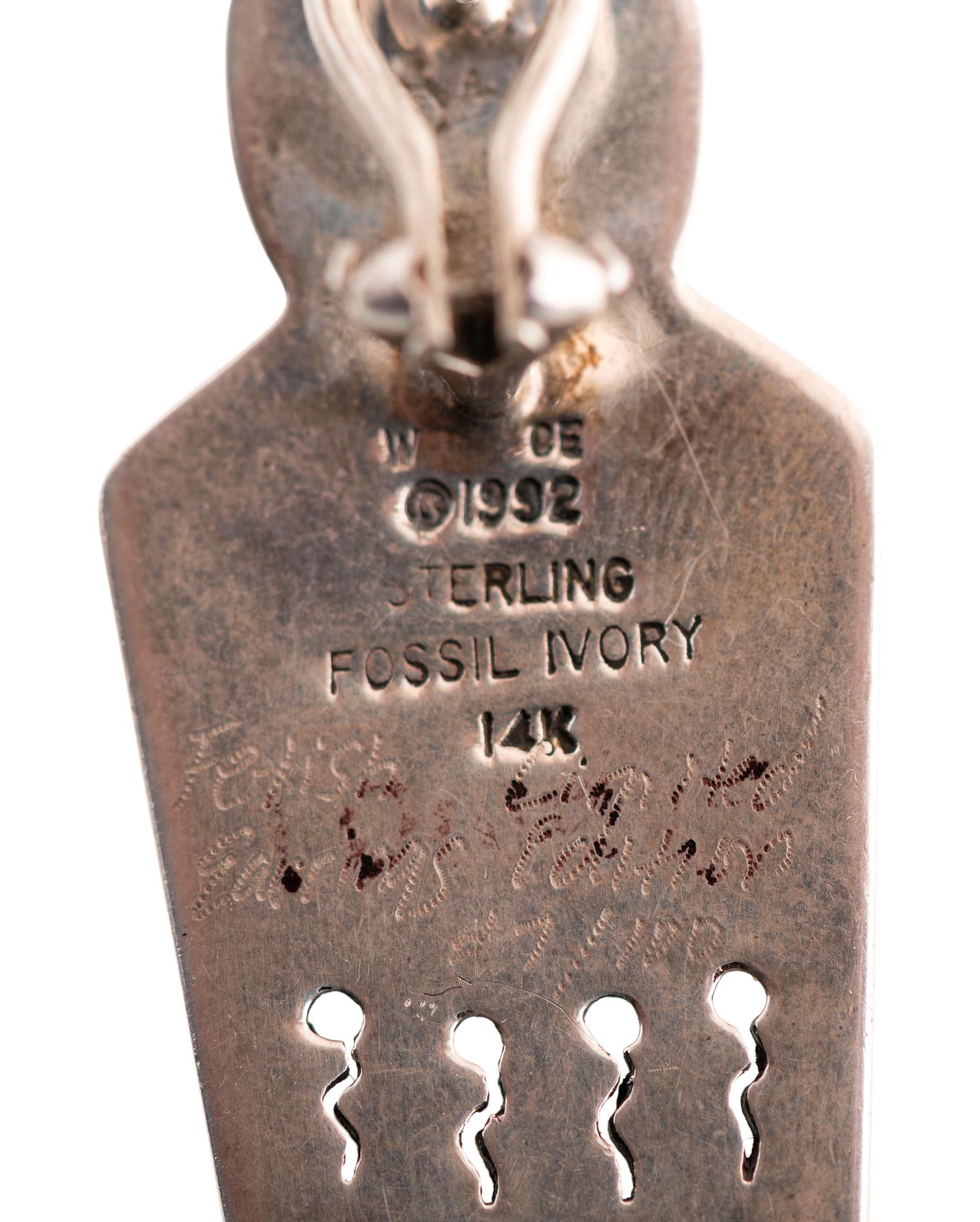 Sterling Silver Figural Post Earrings, with 14K Gold Accents