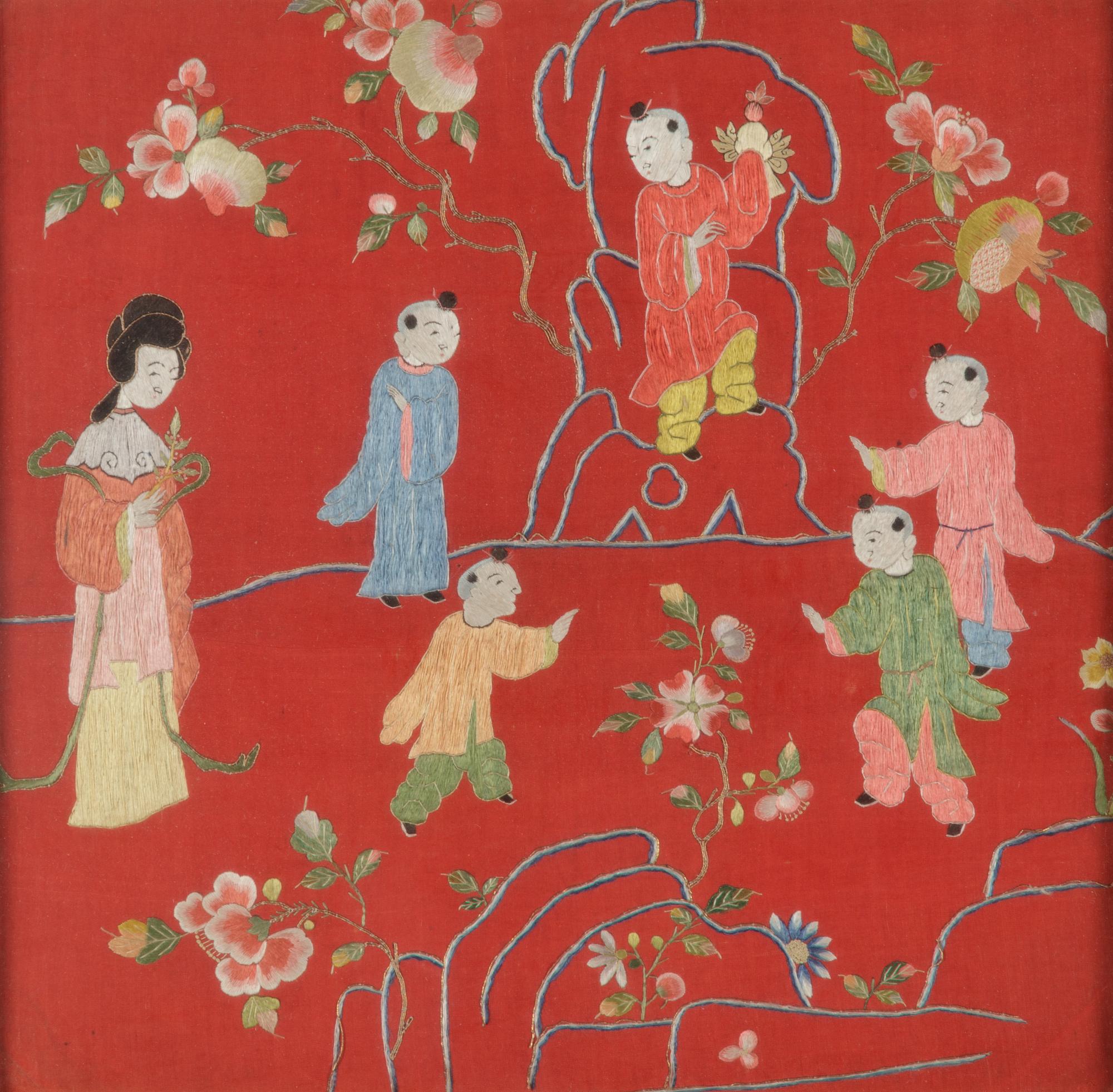 10 Chinese Embroidered and Woven Silk Articles