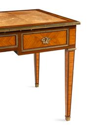 A Directoire Gilt Bronze Mounted Kingwood and Bois Satiné Bureau Plat