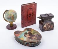 A Group of Four British Biscuit Tins Length of first 9 3/4 inches. — VARIOUS MAKERS