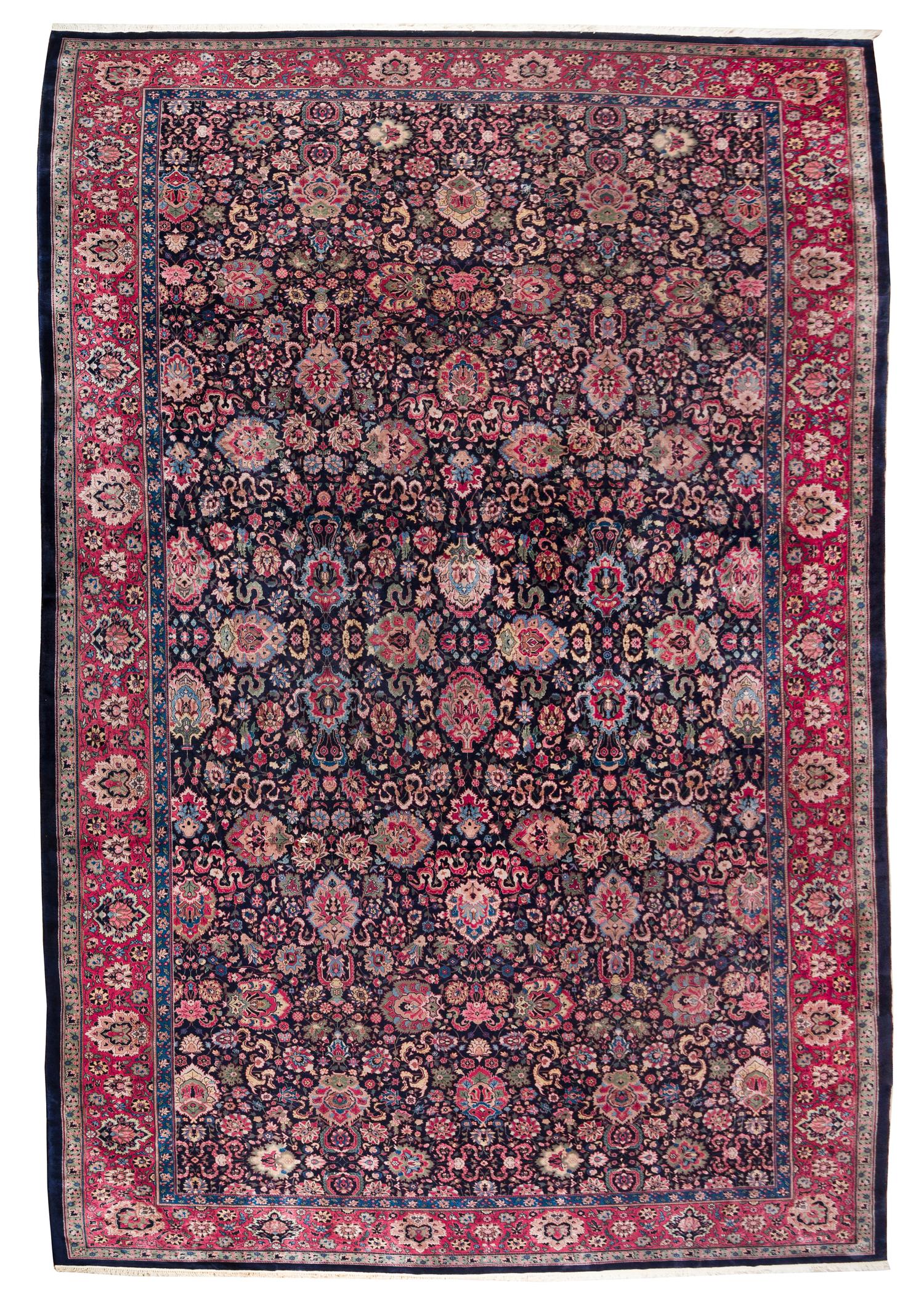A Kashan Wool Rug 24 feet 10 inches x 14 feet 10 inches. — EARLY 20TH CENTURY