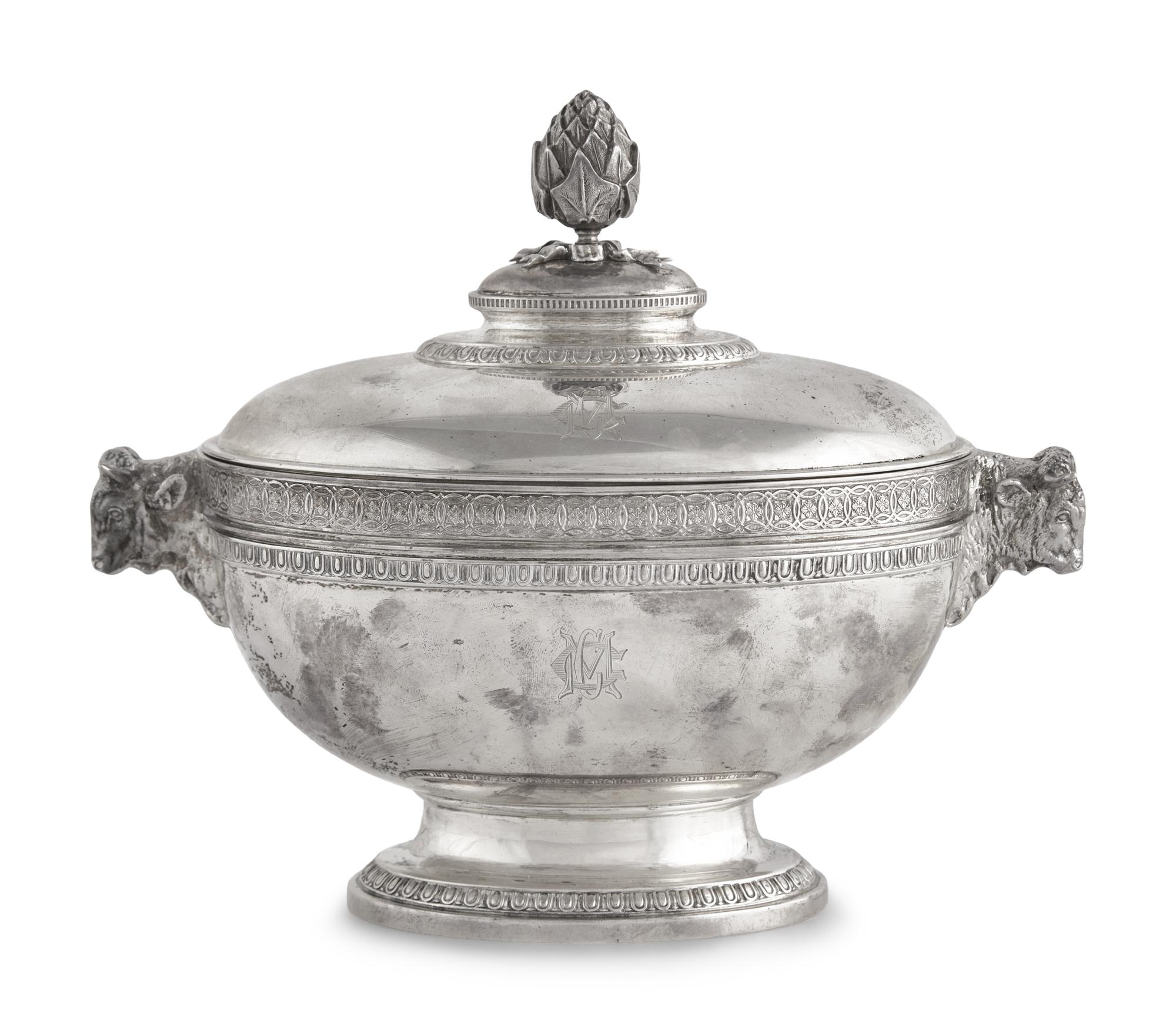 A Small Sterling Silver Covered Tureen, John C. Moore for Tiffany & Co., New York, NY, Circa 1865-1870