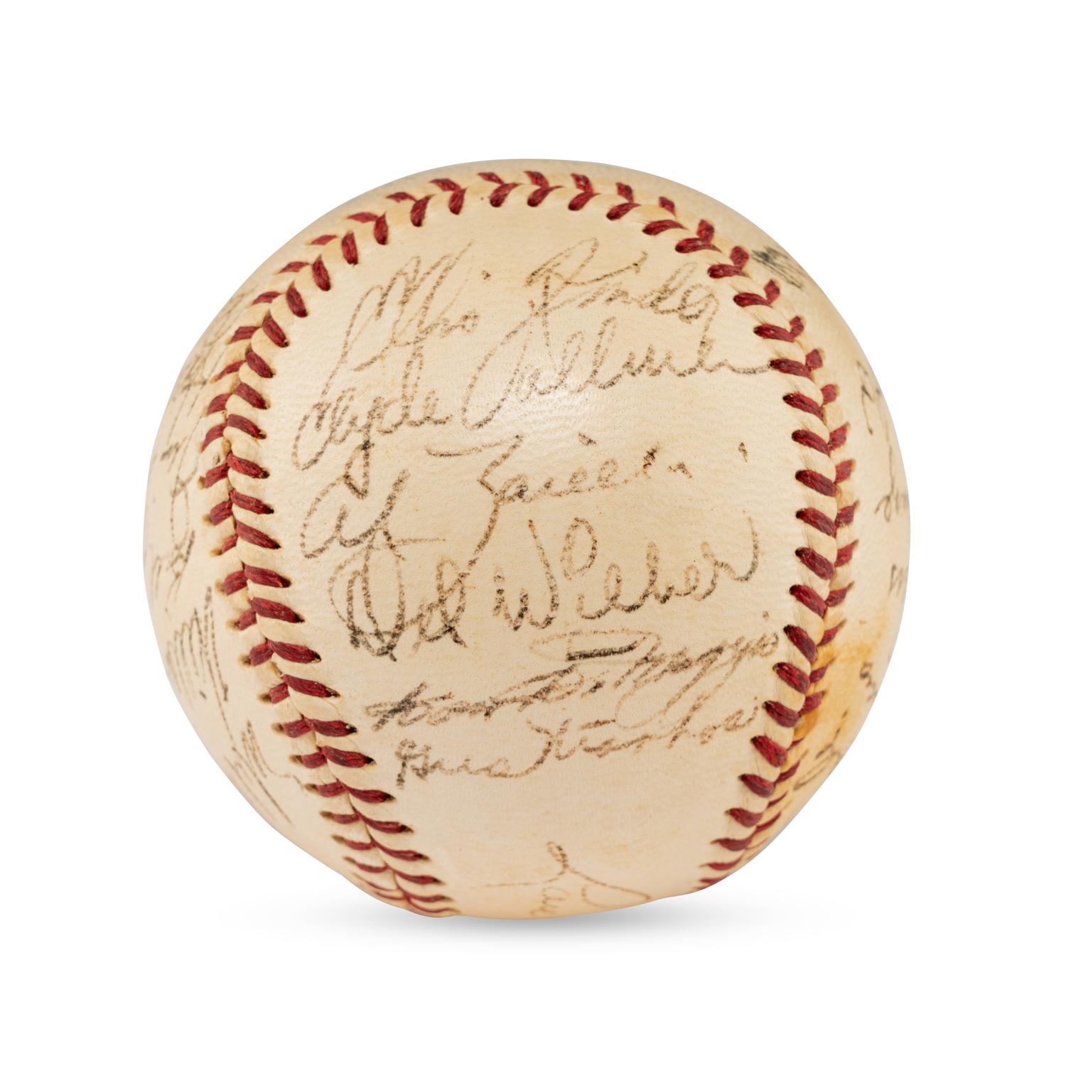 A 1953 Boston Red Sox Team Signed Autograph Baseball