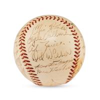 A 1953 Boston Red Sox Team Signed Autograph Baseball