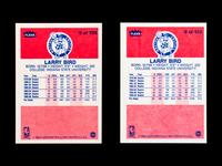 A Group of Two 1986 Fleer Larry Bird Basketball Cards,