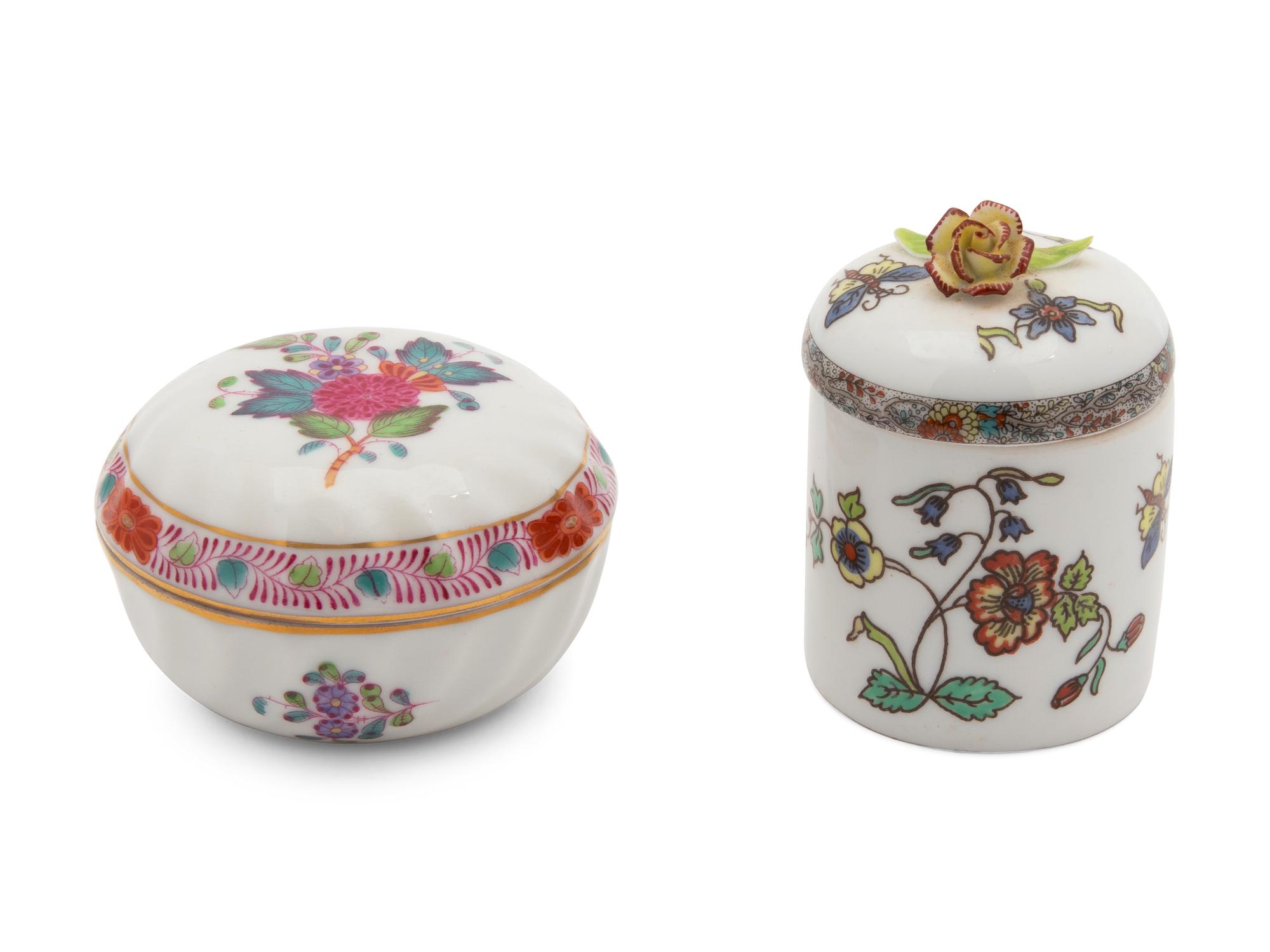 Two Herend Covered Boxes — 20TH CENTURY