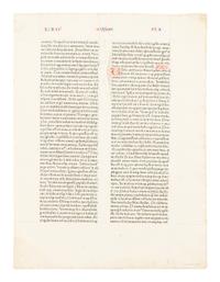 [LEAF BOOK - FUST & SCHOEFFER]. The 1462 Fust & Schoeffer Bible. An essay by Eberhard Koenig...With an Original Leaf from the 1462 Bible. Akron & Evanston: Bruce Ferrini/Hamill & Barker, 1993.
