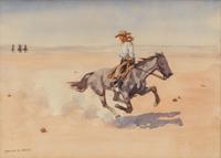 Three Works: Wild Horses Hunter , Outlaw Pursued and Attacked by the Cheyennes