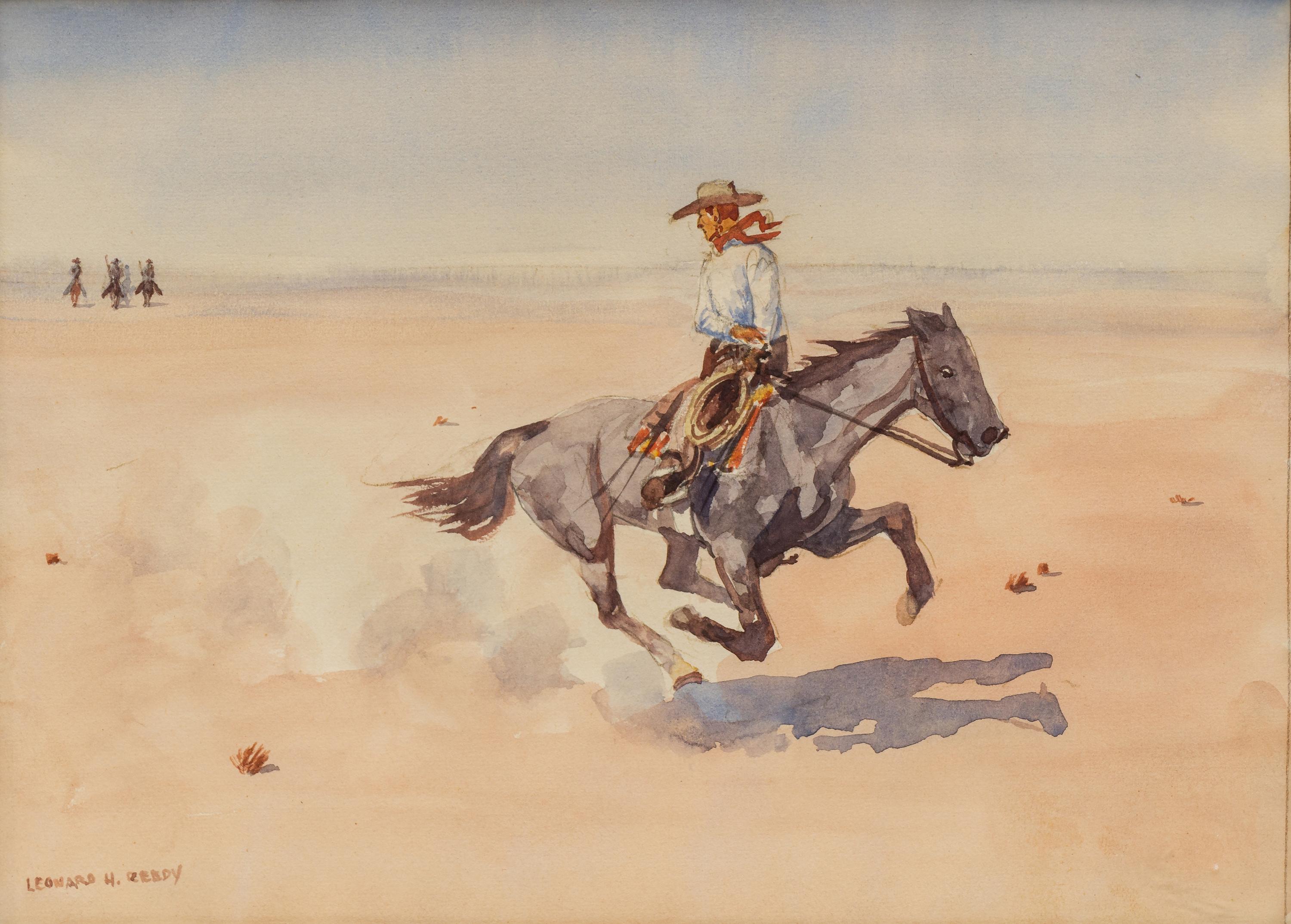 Three Works: Wild Horses Hunter , Outlaw Pursued and Attacked by the Cheyennes