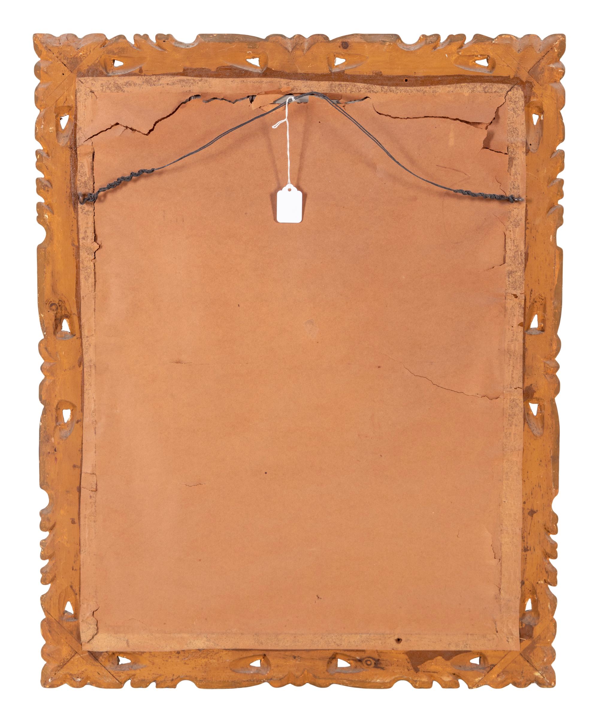 An Italian Baroque Style Giltwood Mirror